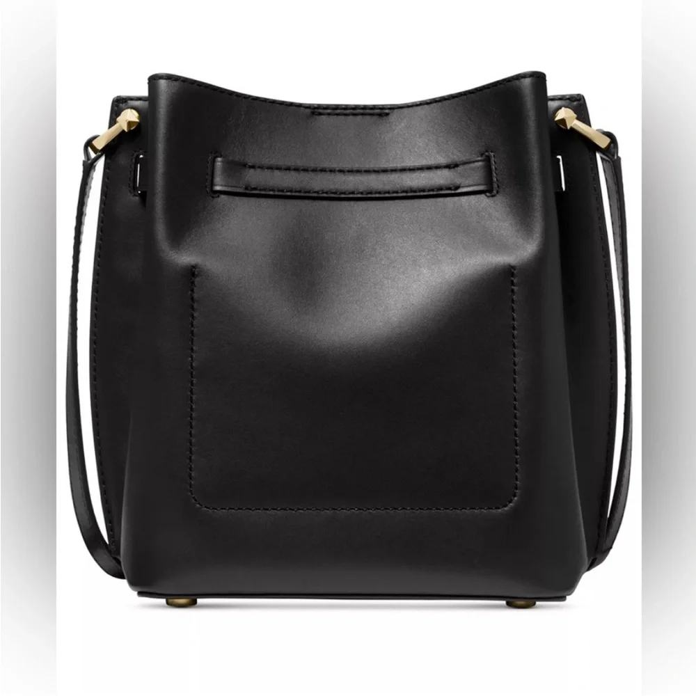 MICHAEL KORS Hamilton Legacy Messenger Bucket Bag Black NWT - Picture 4 of 10